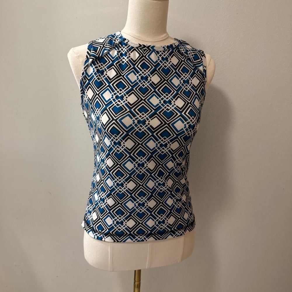 Y2K No Boundaries Geometric Abstract Top‎ Size Women's Large